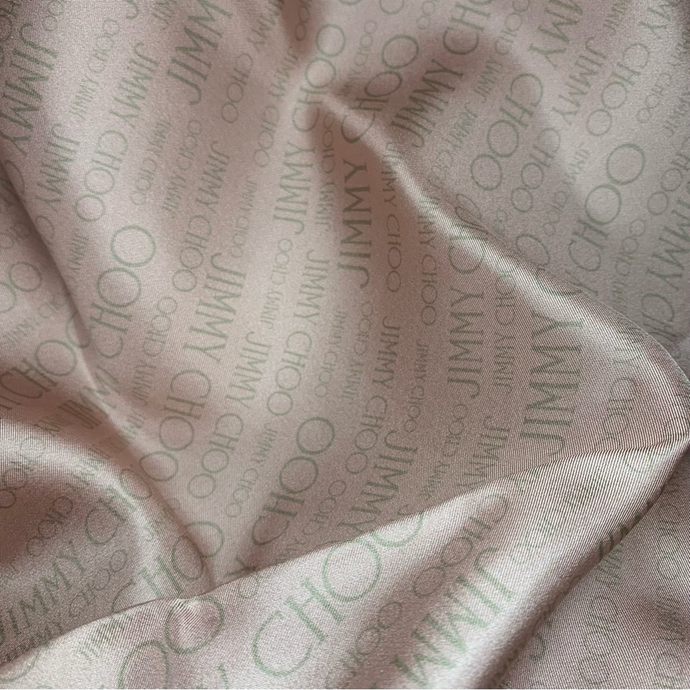 With Box Jimmy Choo Blush and Beige Silk Scarf - Picture 14 of 16